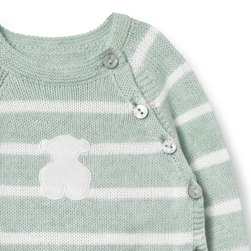 CONJUNTO DE BEBÉ DE RECIÉN NACIDO TRICOT VERDE