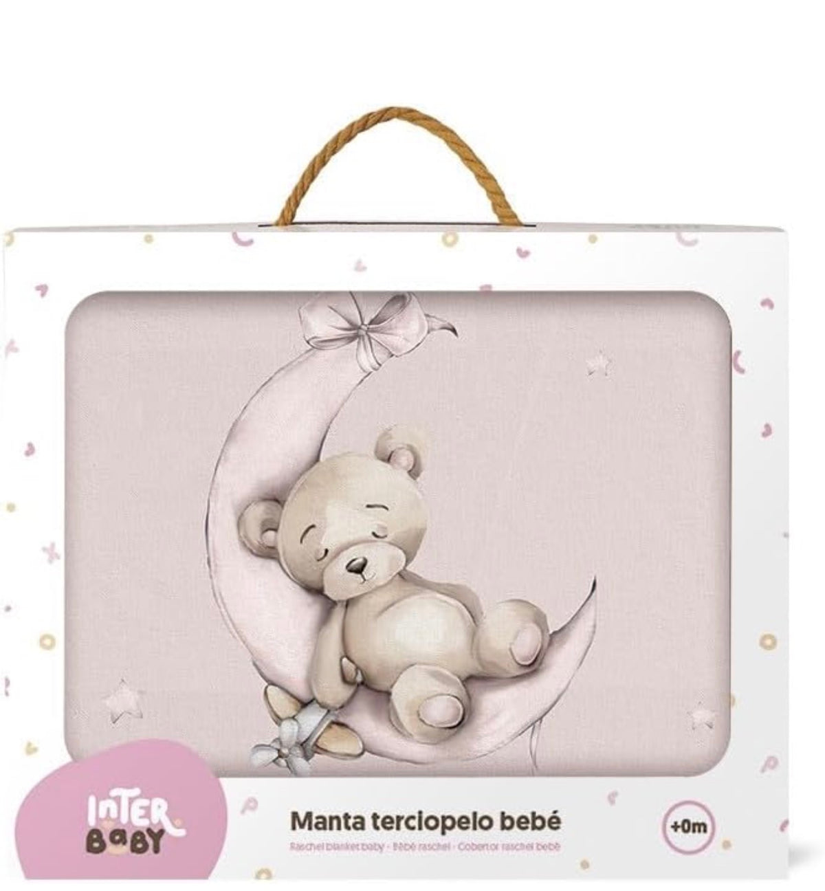 Manta Bebé Recien Nacido Tacto Terciopelo Rosa