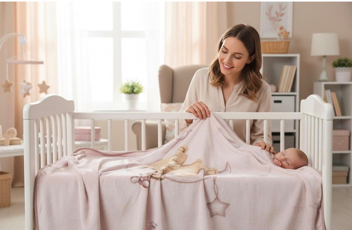 Manta Bebé Recien Nacido Tacto Terciopelo Rosa
