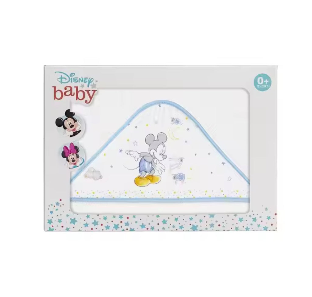 Capa de Baño con Capucha Mickey para Bebés Interbaby  de Algodón  y Absorción Suave