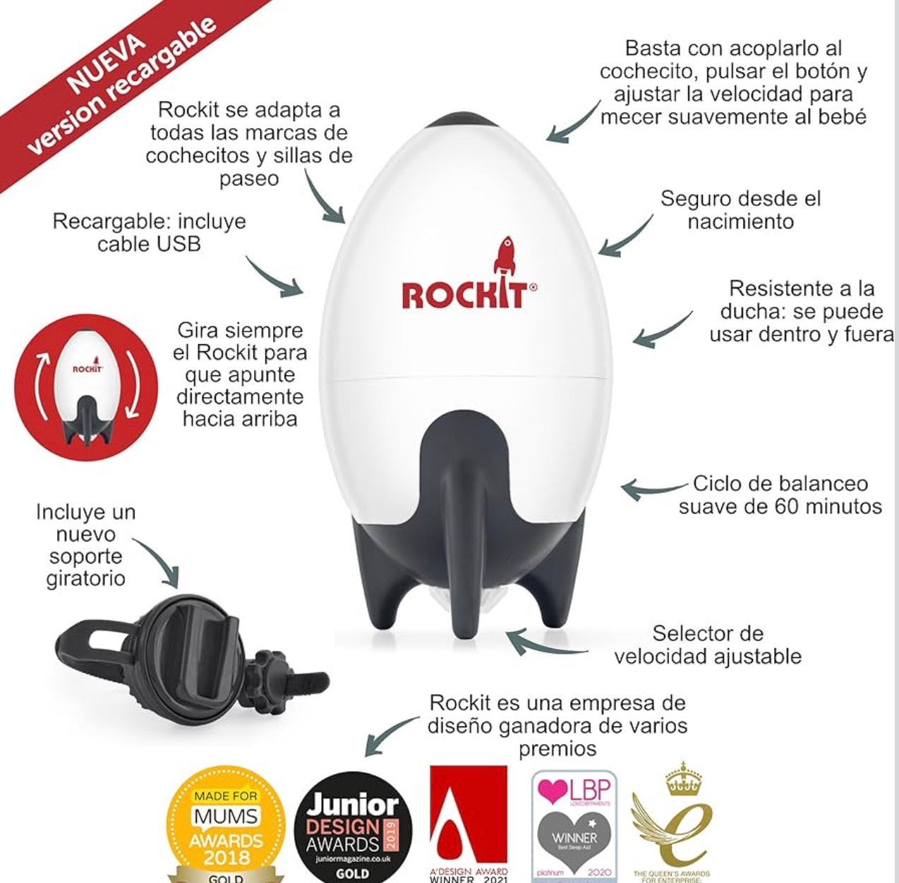 Rockit Rockert balanceo cochecito de bebé