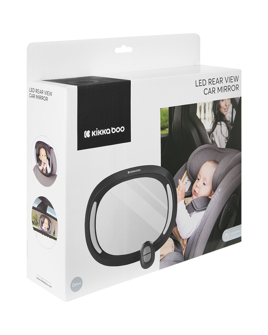 Espejo Retrovisor para Bebé con Luz LED y Visión Gran Angular