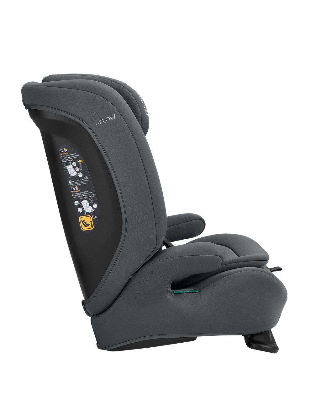 Silla de coche 76-150 cm i-Flow i-SIZE Gris