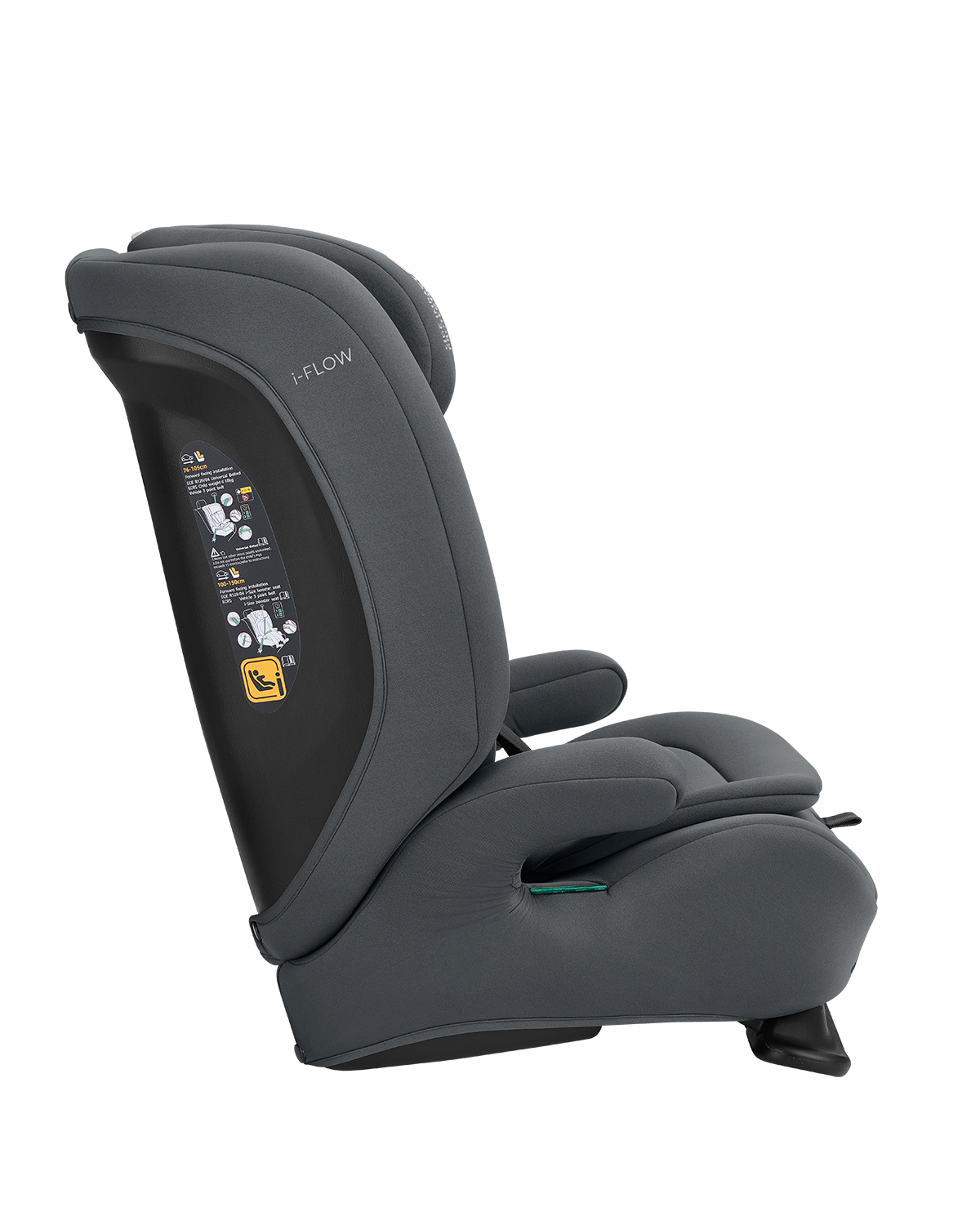 Silla de coche 76-150 cm i-Flow i-SIZE Gris