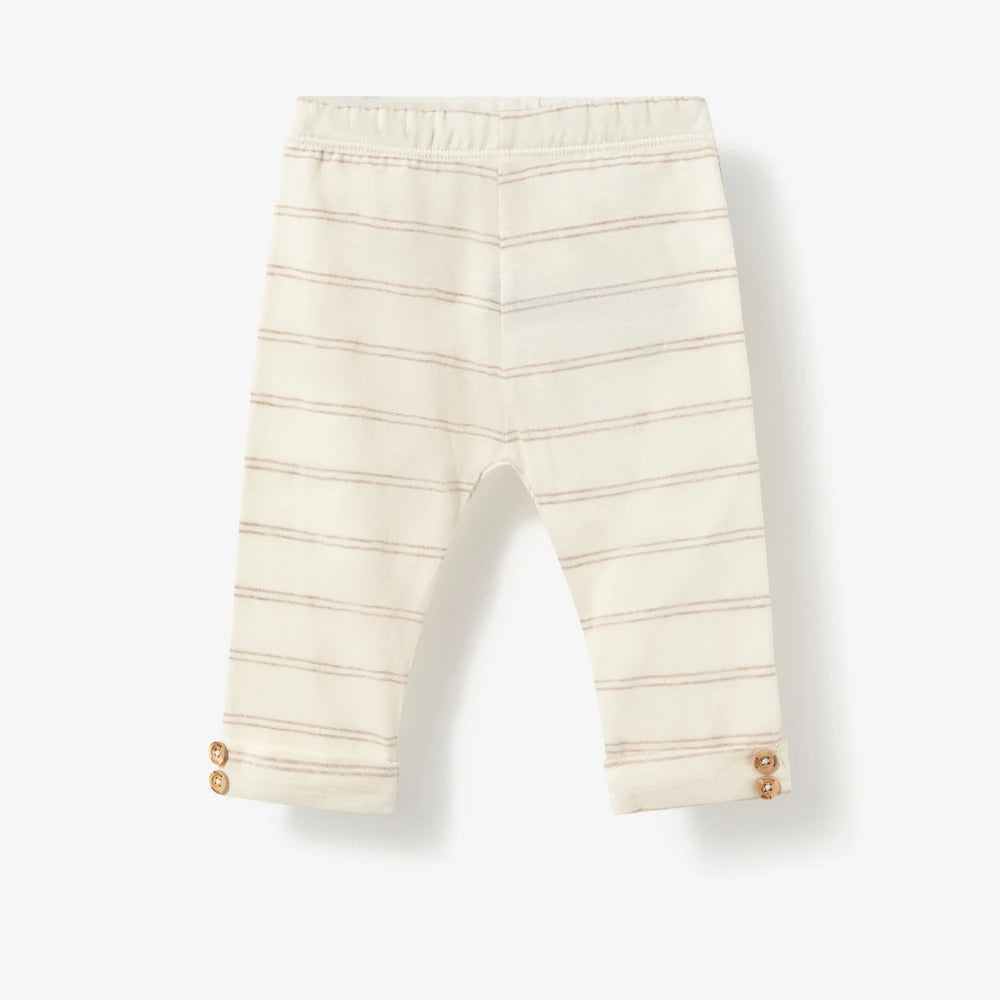 CONJUNTO DE BEBÉ CRUZADO RISC BEIG