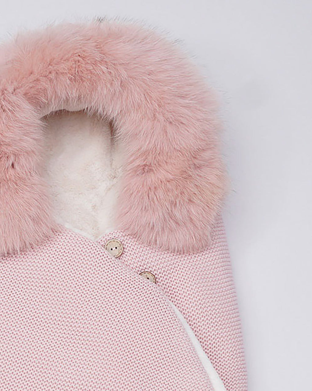 Saco Forro Polar Rosa Empolvado Pangasa Baby
