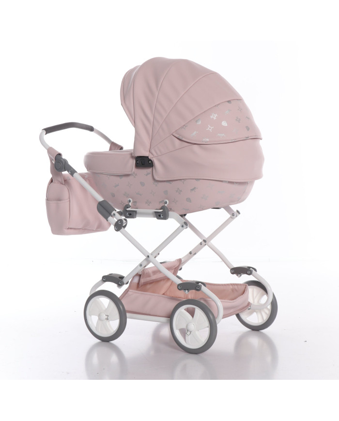 Carrito De Muñecas Junama Imperial Rosa